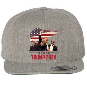 Donald Trump Usa Flag Fist Fight Election 2024 Wool Snapback Cap