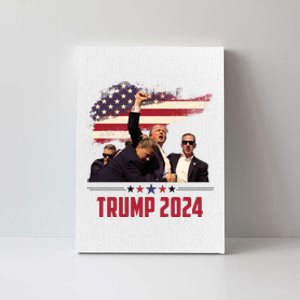 Donald Trump Usa Flag Fist Fight Election 2024 Canvas