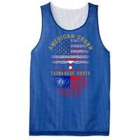 Distressed Tree Usa Flag American Grown Taiwanese Roots Gift Mesh Reversible Basketball Jersey Tank