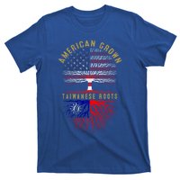 Distressed Tree Usa Flag American Grown Taiwanese Roots Gift T-Shirt