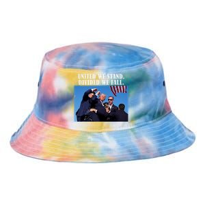 Donald Trump United We Stand Dived We Fall Tie Dye Newport Bucket Hat