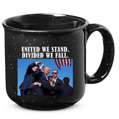 Donald Trump United We Stand Dived We Fall 15oz Campfire Ceramic Mug