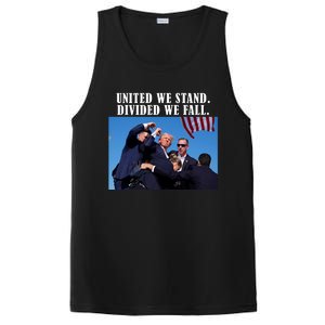 Donald Trump United We Stand Dived We Fall PosiCharge Competitor Tank