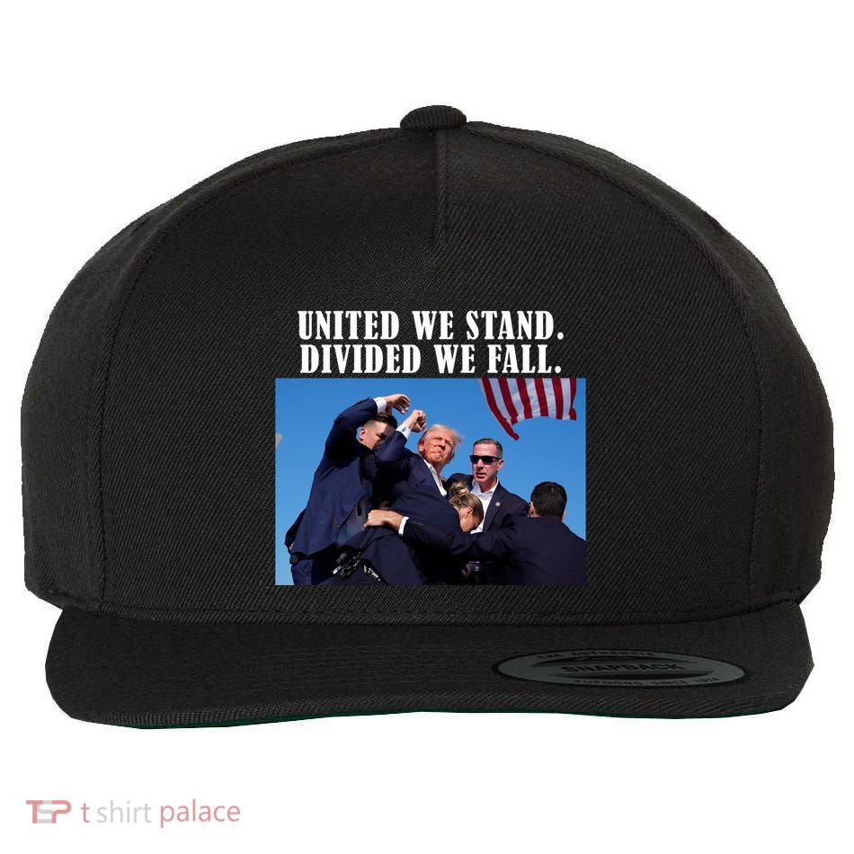 Donald Trump United We Stand Dived We Fall Wool Snapback Cap