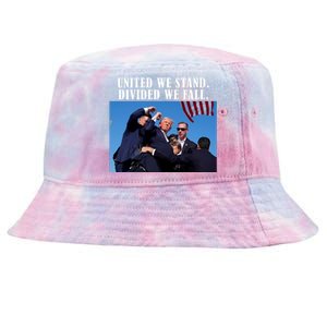 Donald Trump United We Stand Dived We Fall Tie-Dyed Bucket Hat