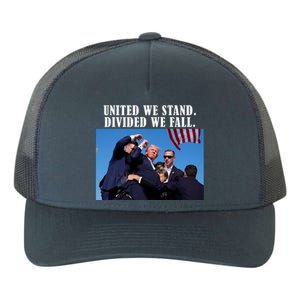 Donald Trump United We Stand Dived We Fall Yupoong Adult 5-Panel Trucker Hat