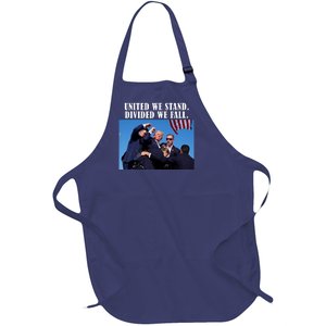 Donald Trump United We Stand Dived We Fall Full-Length Apron With Pockets