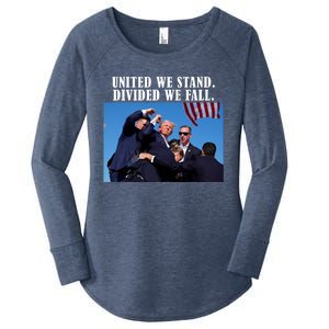 Donald Trump United We Stand Dived We Fall Women's Perfect Tri Tunic Long Sleeve Shirt