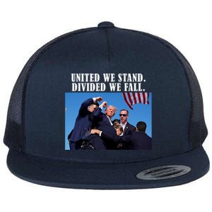 Donald Trump United We Stand Dived We Fall Flat Bill Trucker Hat