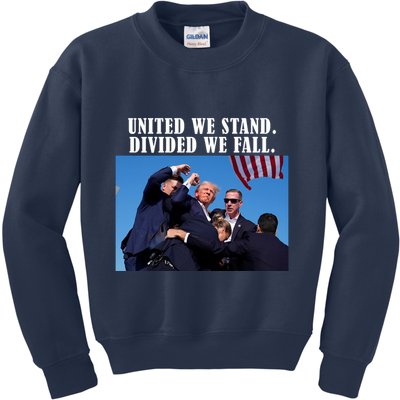 Donald Trump United We Stand Dived We Fall Kids Sweatshirt