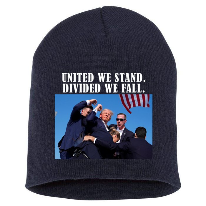 Donald Trump United We Stand Dived We Fall Short Acrylic Beanie