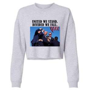 Donald Trump United We Stand Dived We Fall Cropped Pullover Crew