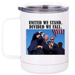 Donald Trump United We Stand Dived We Fall 12 oz Stainless Steel Tumbler Cup