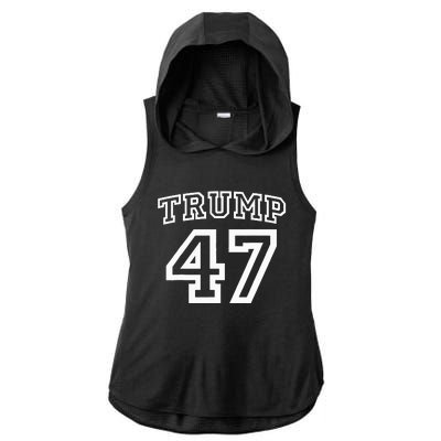 Donald Trump Vance 2024 Election 47th President Women Ladies PosiCharge Tri-Blend Wicking Draft Hoodie Tank