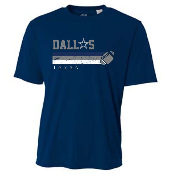 Dallas Texas Vintage Retro Football Cooling Performance Crew T-Shirt