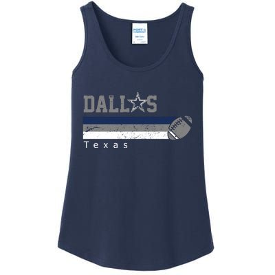 Dallas Texas Vintage Retro Football Ladies Essential Tank