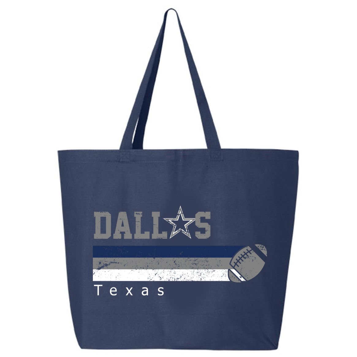 Dallas Texas Vintage Retro Football 25L Jumbo Tote