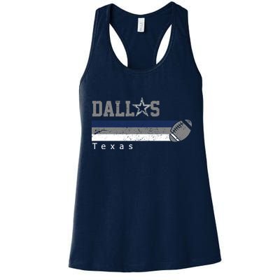 Dallas Texas Vintage Retro Football Womens Tank Top