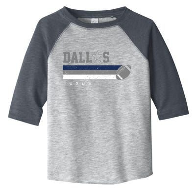 Dallas Texas Vintage Retro Football Toddler Fine Jersey T-Shirt