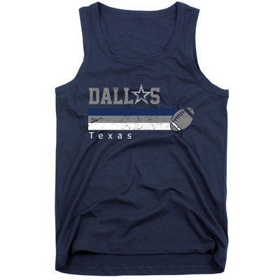 Dallas Texas Vintage Retro Football Tank Top