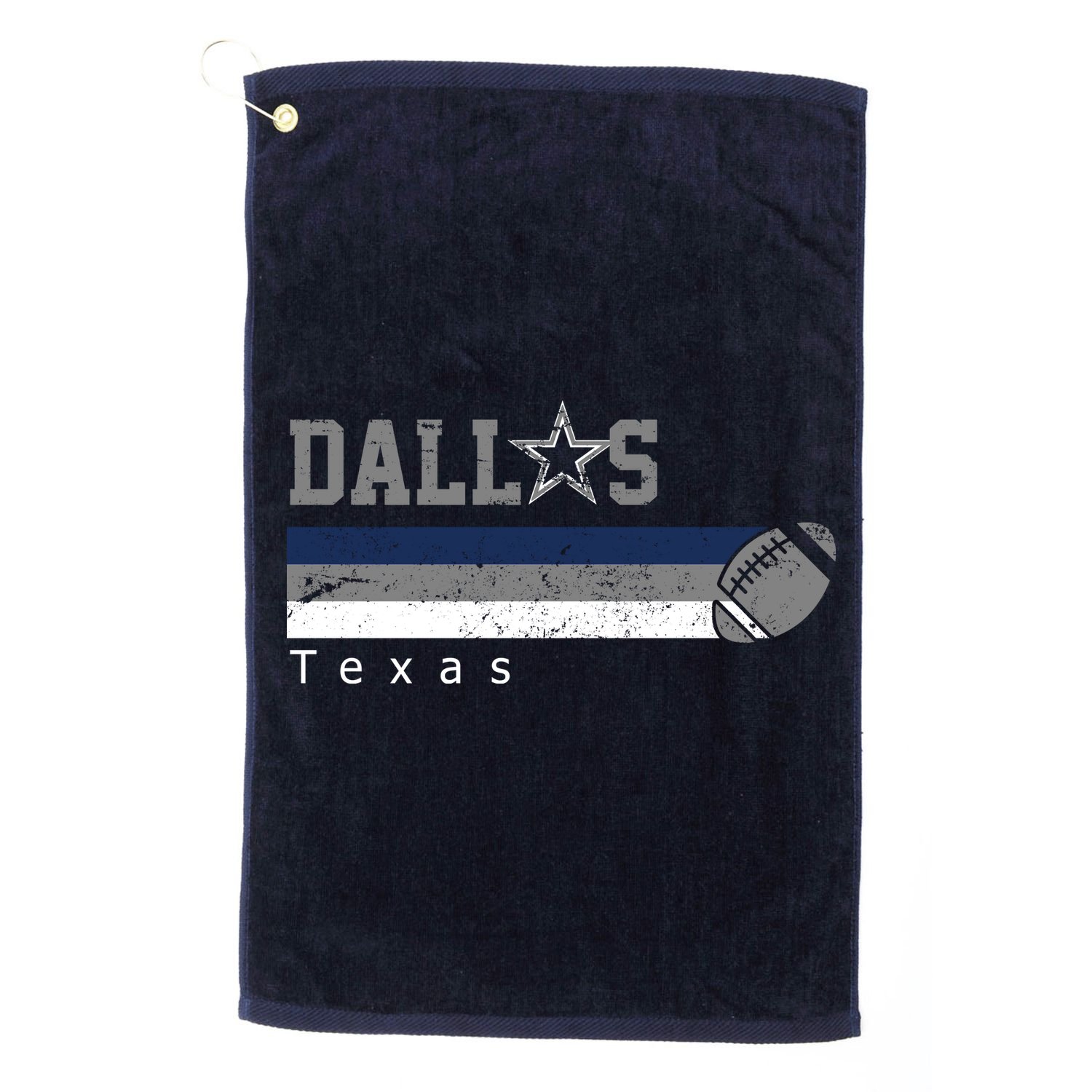 Dallas Texas Vintage Retro Football Golf Towel