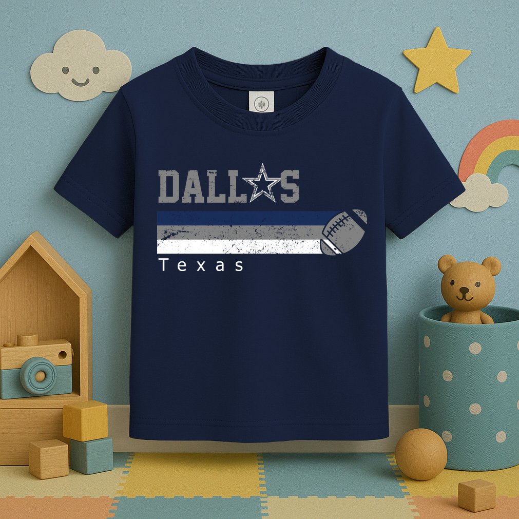 Dallas Texas Vintage Retro Football Toddler T-Shirt