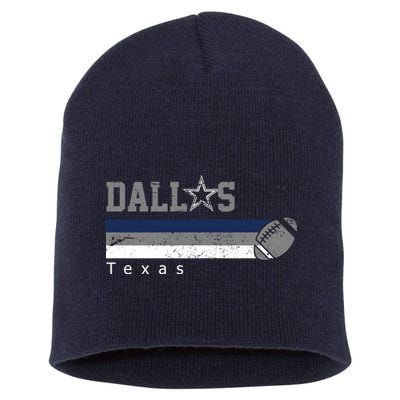 Dallas Texas Vintage Retro Football Short Acrylic Beanie