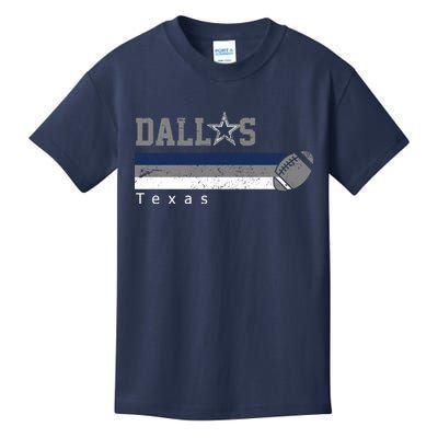 Dallas Texas Vintage Retro Football Kids T-Shirt