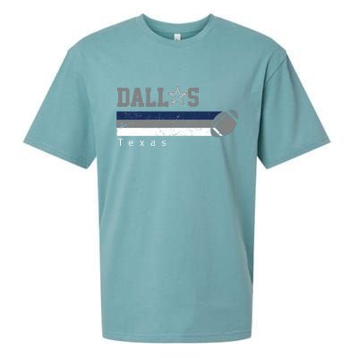 Dallas Texas Vintage Retro Football Sueded Cloud Jersey T-Shirt