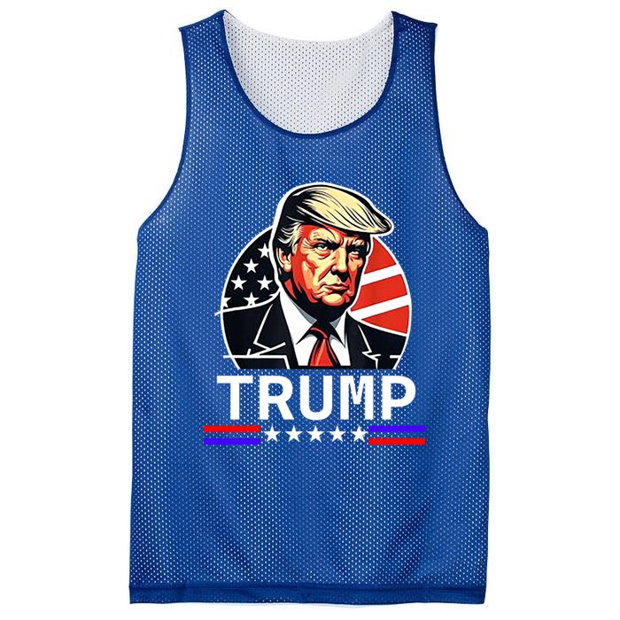 Donald Trump Vintage American Flag Trump Great Gift Mesh Reversible Basketball Jersey Tank