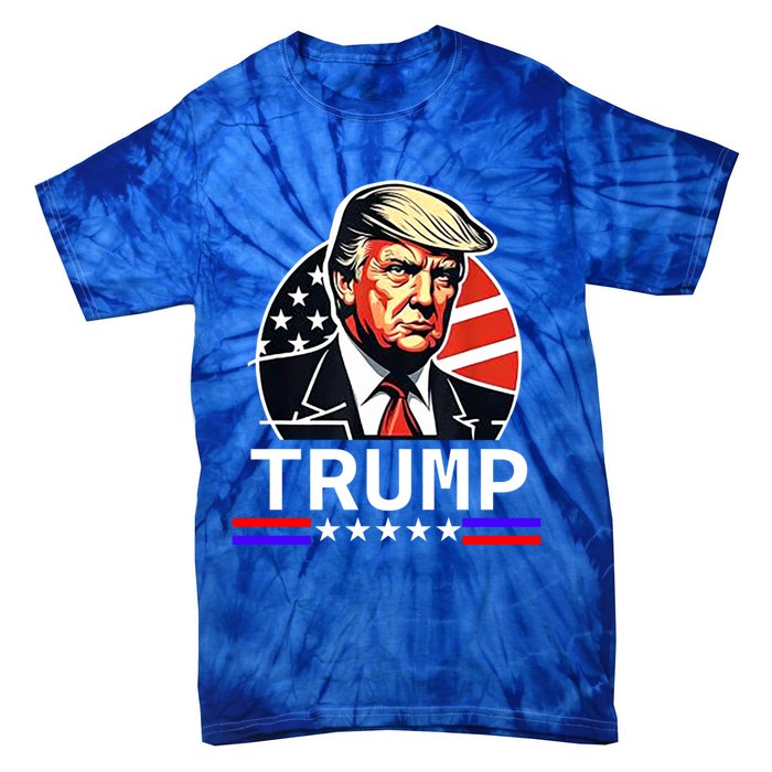 Donald Trump Vintage American Flag Trump Great Gift Tie-Dye T-Shirt