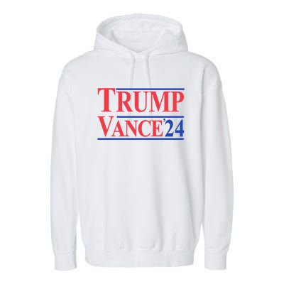 Donald Trump Vance 2024 Retro Stripe Trump Vance Garment-Dyed Fleece Hoodie