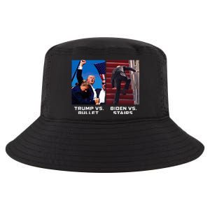 Donald Trump Vs Bullet Biden Vs Stairs Funny Trump Historic Cool Comfort Performance Bucket Hat