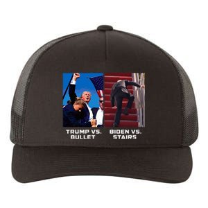 Donald Trump Vs Bullet Biden Vs Stairs Funny Trump Historic Yupoong Adult 5-Panel Trucker Hat