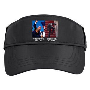 Donald Trump Vs Bullet Biden Vs Stairs Funny Trump Historic Adult Drive Performance Visor