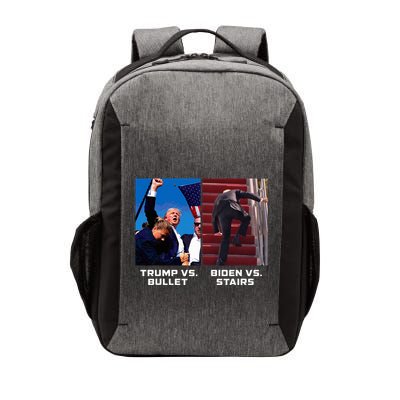 Donald Trump Vs Bullet Biden Vs Stairs Funny Trump Historic Vector Backpack