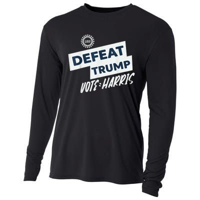 Defeat Trump Vote Harris 2024 Funny Uaw Union Vote Kamala Cooling Performance Long Sleeve Crew