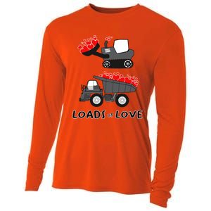 Dump Truck Valentine's Day Of Lover Gift Cooling Performance Long Sleeve Crew