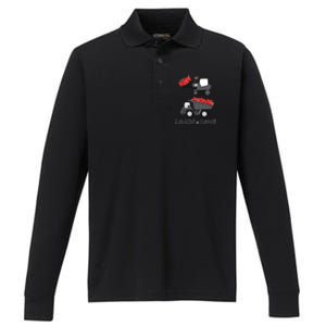 Dump Truck Valentine's Day Of Lover Gift Performance Long Sleeve Polo