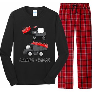 Dump Truck Valentine's Day Of Lover Gift Long Sleeve Pajama Set