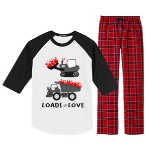 Dump Truck Valentine's Day Of Lover Gift Raglan Sleeve Pajama Set