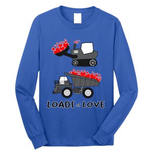 Dump Truck Valentine's Day Of Lover Gift Long Sleeve Shirt