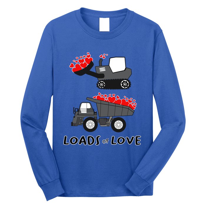 Dump Truck Valentine's Day Of Lover Gift Long Sleeve Shirt