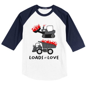 Dump Truck Valentine's Day Of Lover Gift Baseball Sleeve Shirt