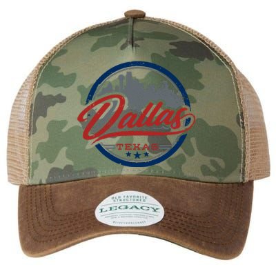 Dallas Texas Vintage Travel Stamp Legacy Tie Dye Trucker Hat