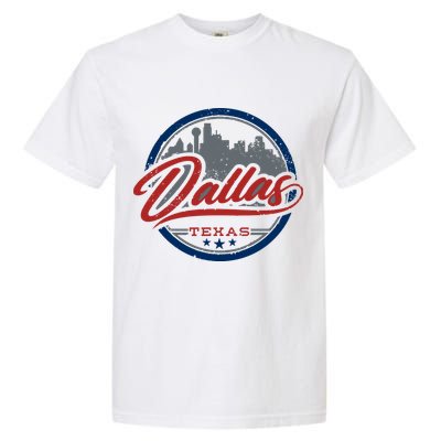 Dallas Texas Vintage Travel Stamp Garment-Dyed Heavyweight T-Shirt