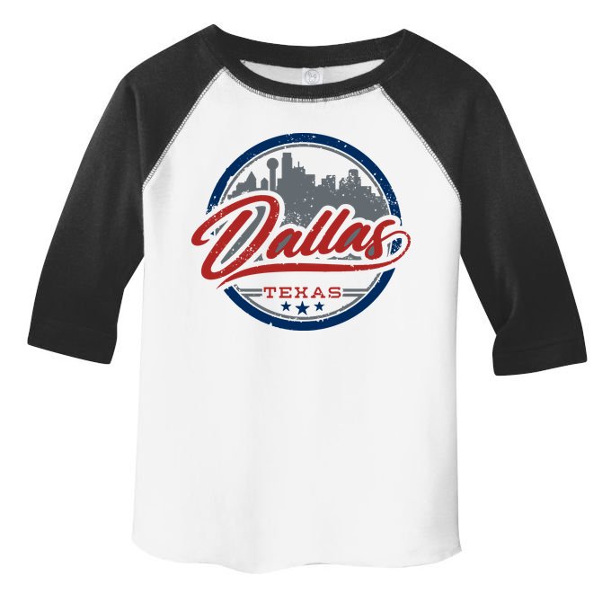 Dallas Texas Vintage Travel Stamp Toddler Fine Jersey T-Shirt