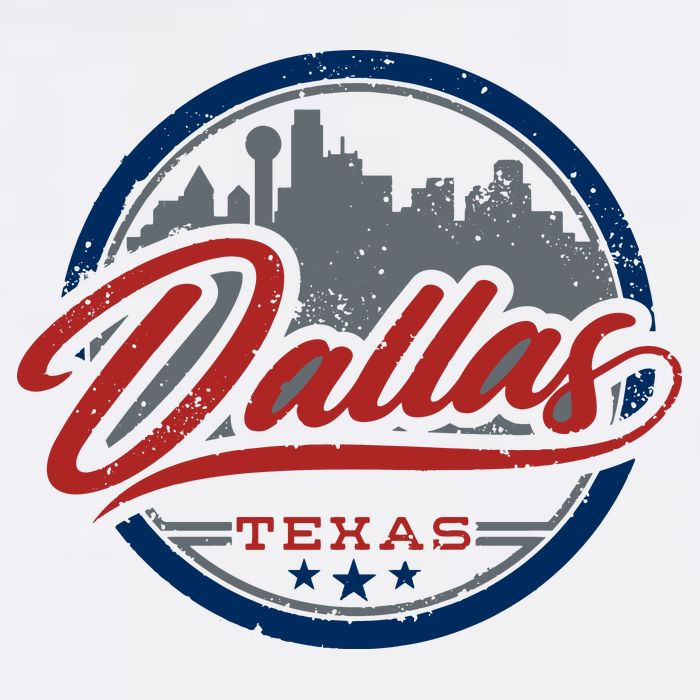 Dallas Texas Vintage Travel Stamp Women's Crop Top Tee