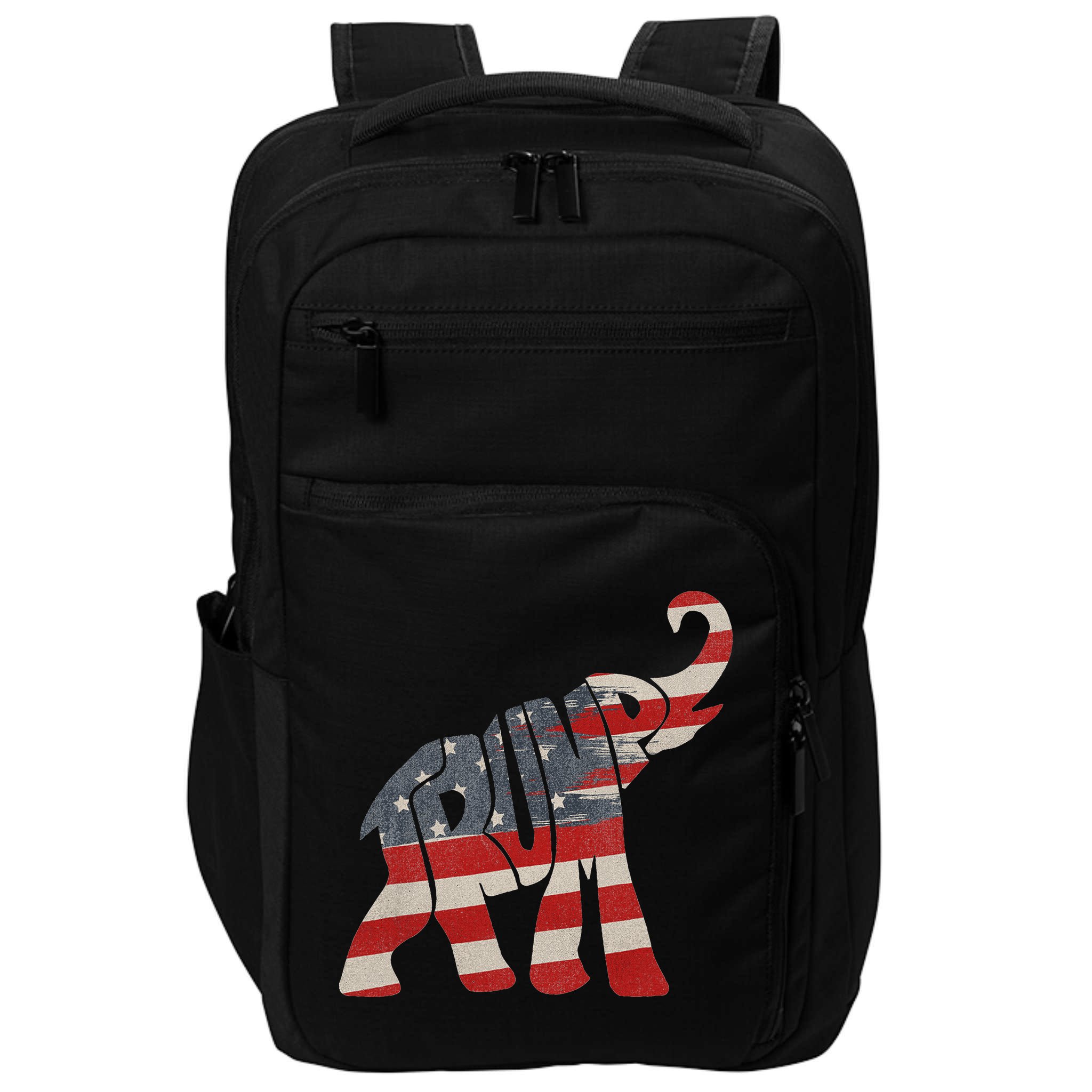 Donald Trump Vintage Republican Elephant USA Flag Impact Tech Backpack