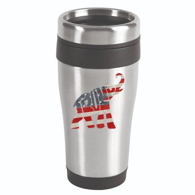 Donald Trump Vintage Republican Elephant USA Flag 16oz Travel Tumbler